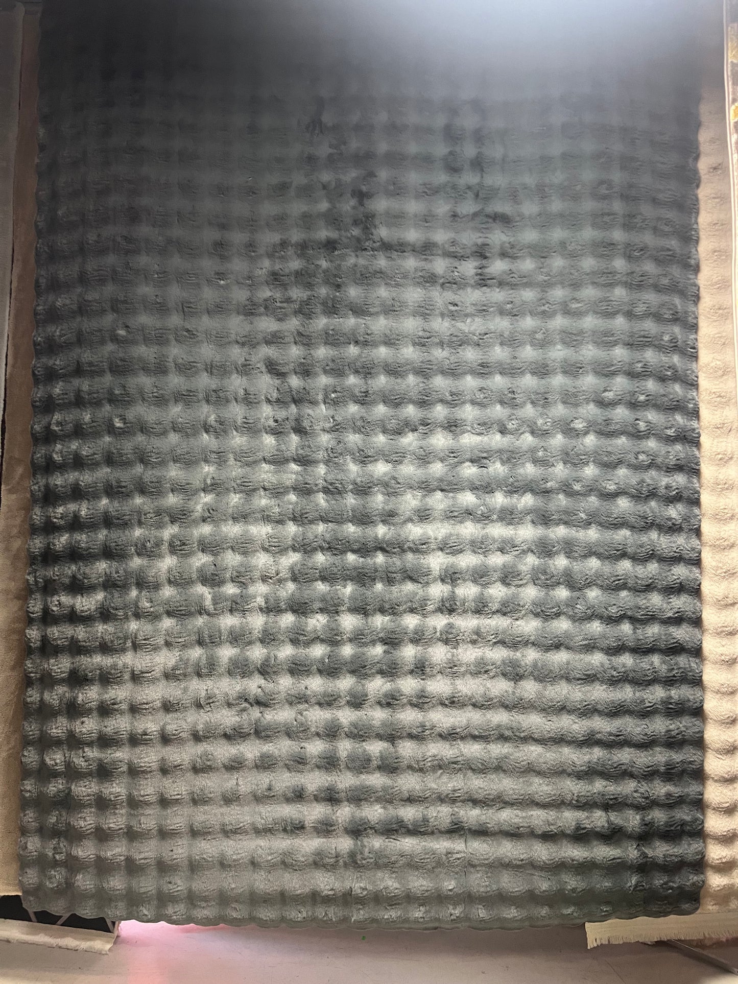 Alfombra suave de piel conejo DISEÑO 3D NEGRO/GRIS/ROSA/BEIG 200x280