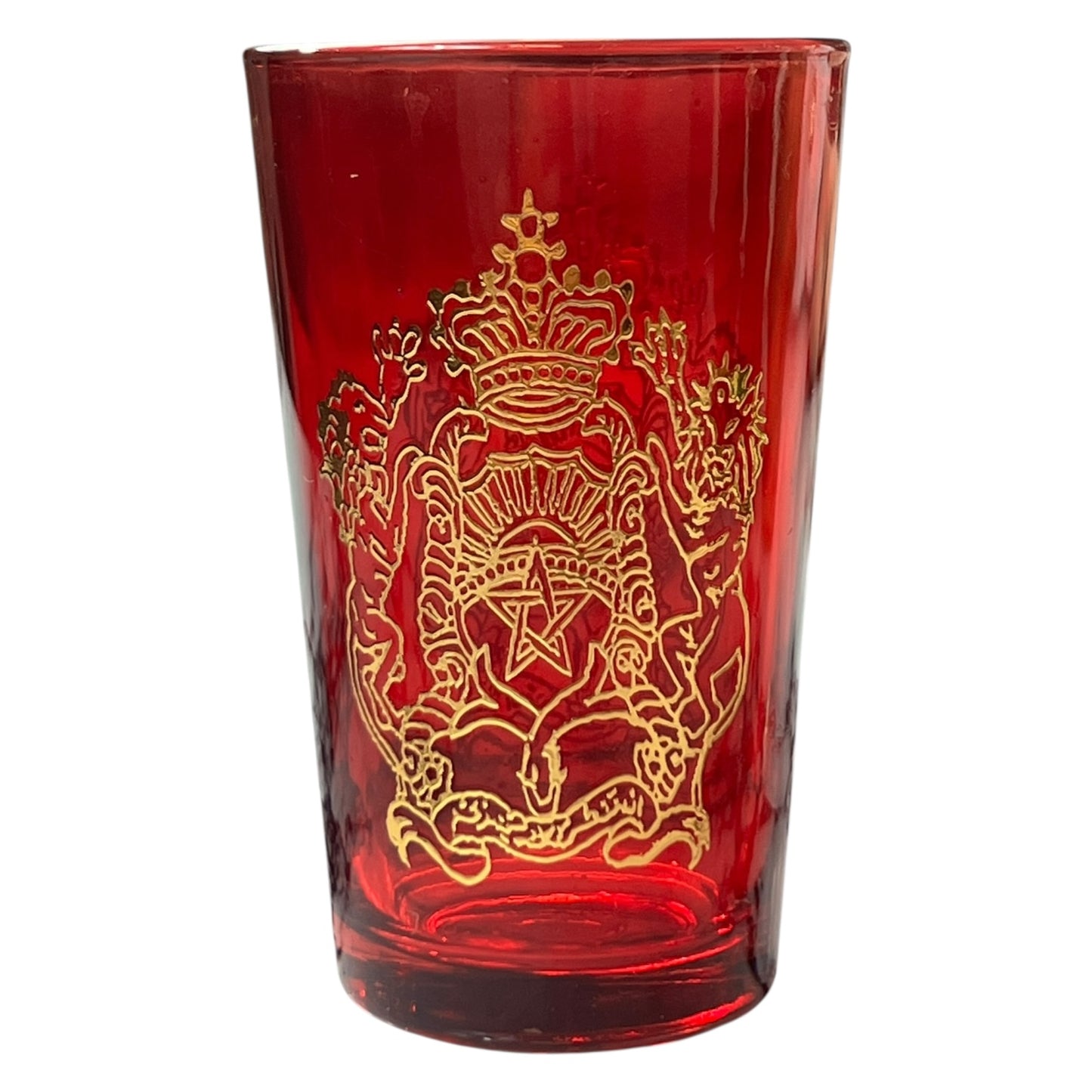 Pack de 6 Vasos de Té Árabes de Cristal 120 ml — Diseño Real con Detalles Dorados 🕌