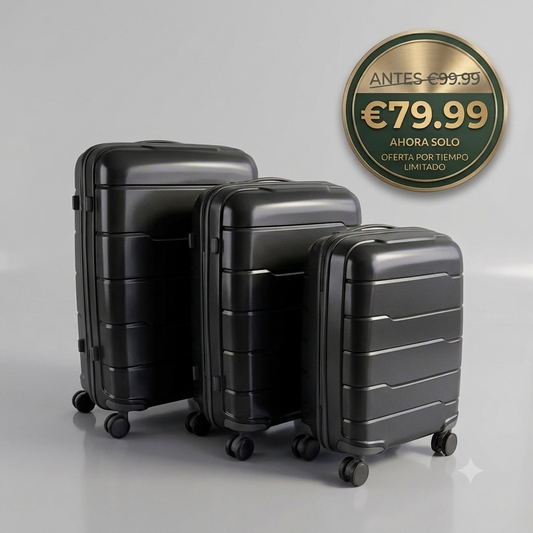 Set de Maletas de Viaje Rígidas Premium (Juego de 3 Piezas)