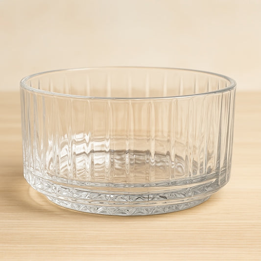 ✅ Set de 6 cuencos grabados de vidrio — 240 ml aprox., estilo y versatilidad en tu mesa ✅
