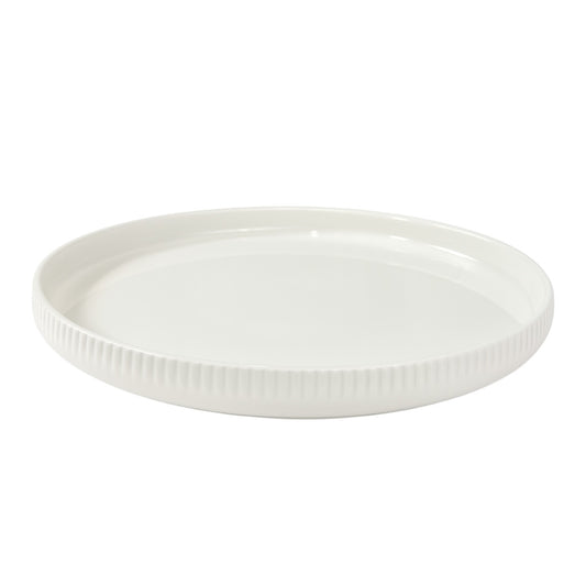 Plato Llano de Porcelana Blanca – 26 cm Elegancia y Resistencia