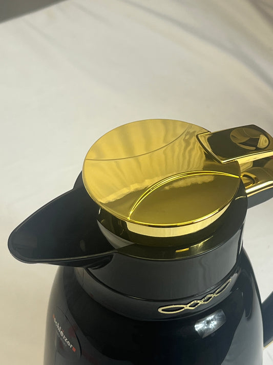 Set de 2 termos tipo jarra (Negro + Dorado) ✨