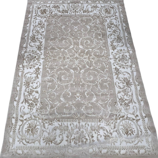 Alfombra Santorini – Elegancia clásica en tono crema y beige