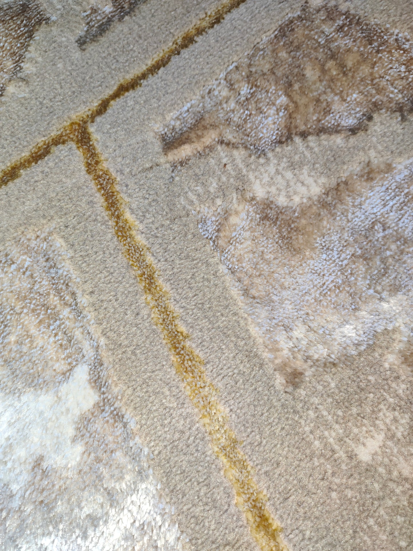 Alfombra Diseño Mármol 3D Beig con Detalles en Beig – Tacto Suave y Estilo Moderno