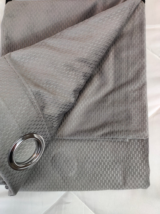 High Quality Velvet Curtains SQUARES MODEL – GREY COLOR