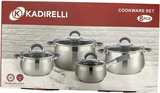 Stainless Steel Pots and Pans Set (8PCS)