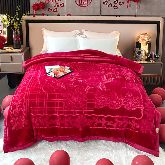 Garnet Plush Blanket - Extra Soft and Warm for Winter (200x220 cm, 4.5 kg)