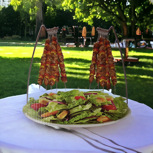 Stainless steel skewer holder