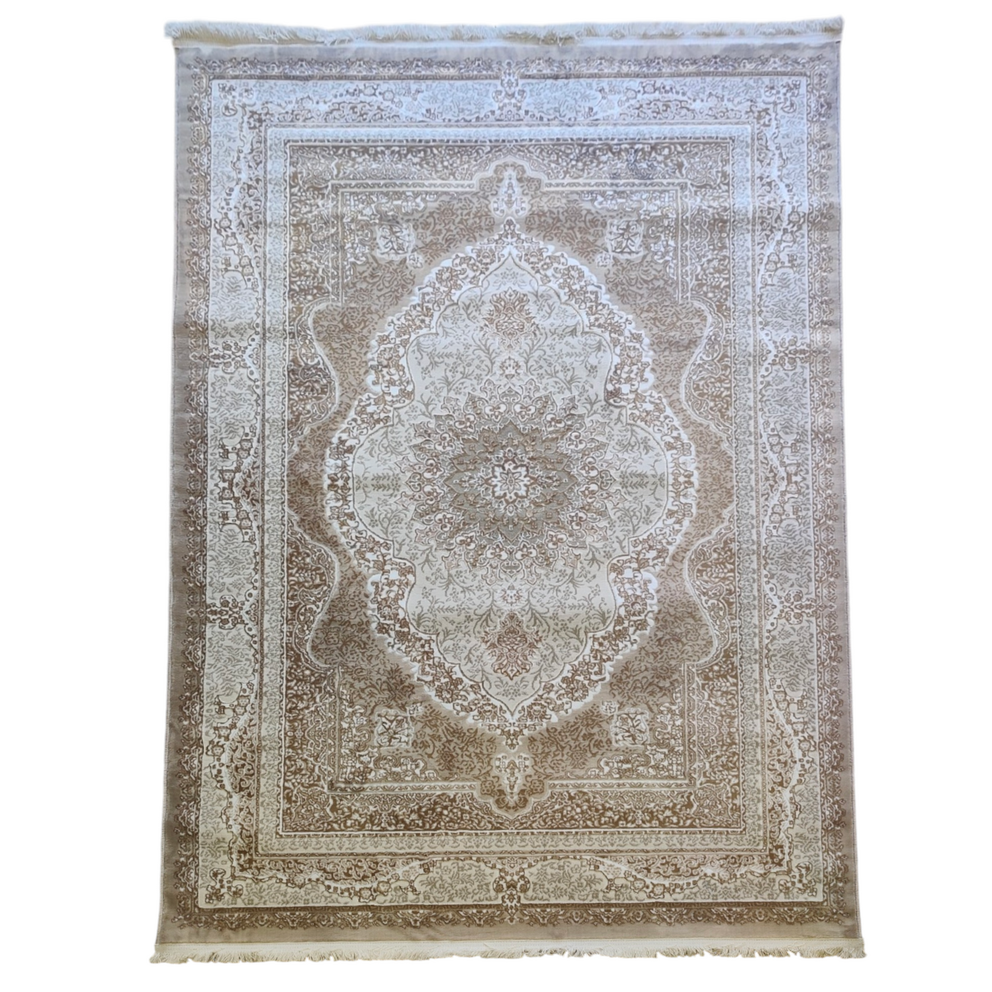 Alfombra Diseño Rabatia Beig con Detalles en Beig – Suavidad y Elegancia Árabe