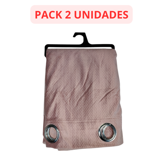 Cortinas de Terciopelo de Alta Calidad MODELO ESPIGAS – COLOR ROSA