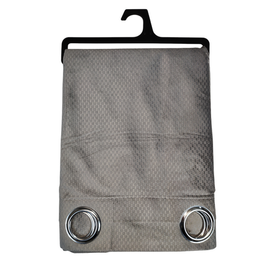 Cortinas de Terciopelo de Alta Calidad MODELO CUADRITOS – COLOR GRIS