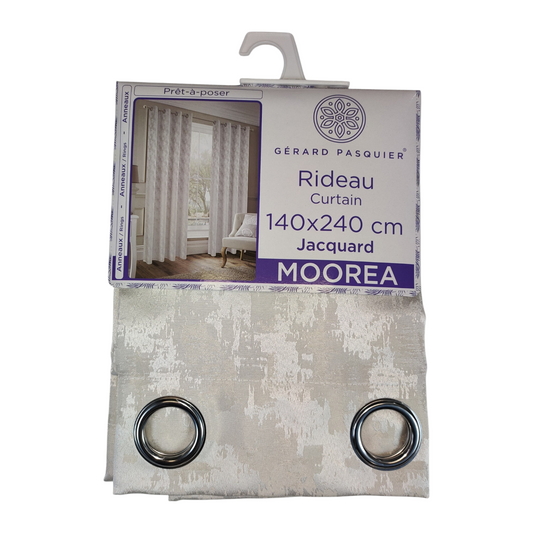 MOOREA CURTAIN MODEL 140 X 240 CM - WHITE COLOR