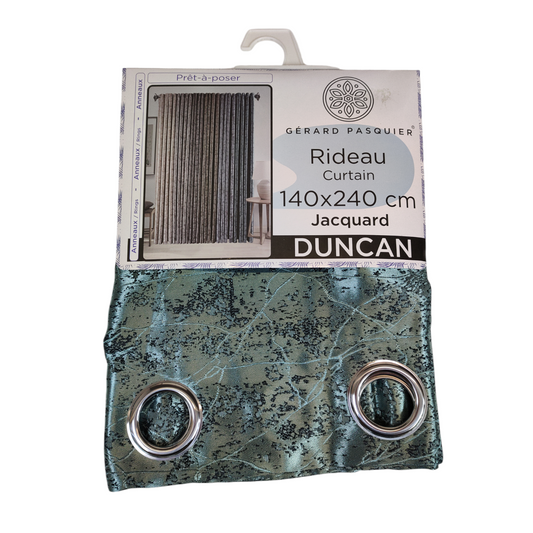CORTINA MODELO DUNCAN 140 X 240 CM - COLOR VERDE PLATINO