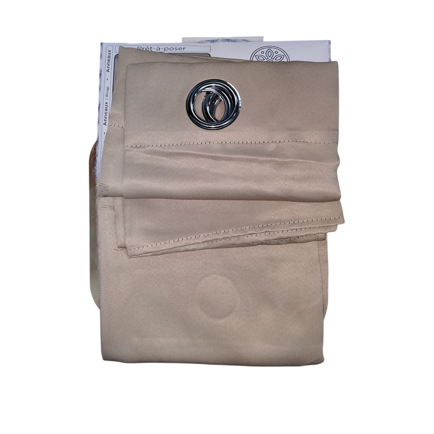 CORTINA MODELO CRYSTAL 140 X 240 CM - COLOR BEIGE OSCURO