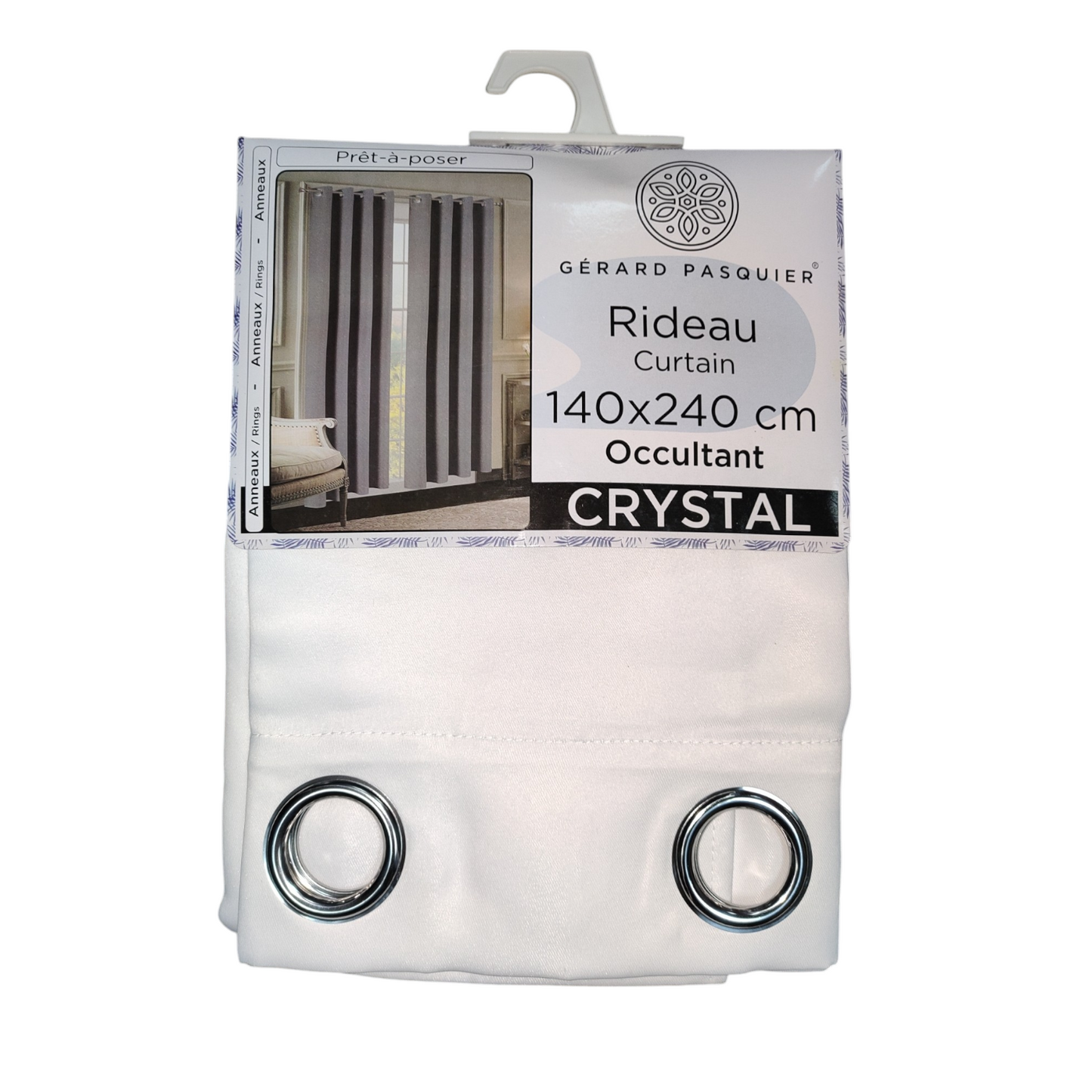 CORTINA MODELO CRYSTAL 140 X 240 CM - COLOR BLANCO