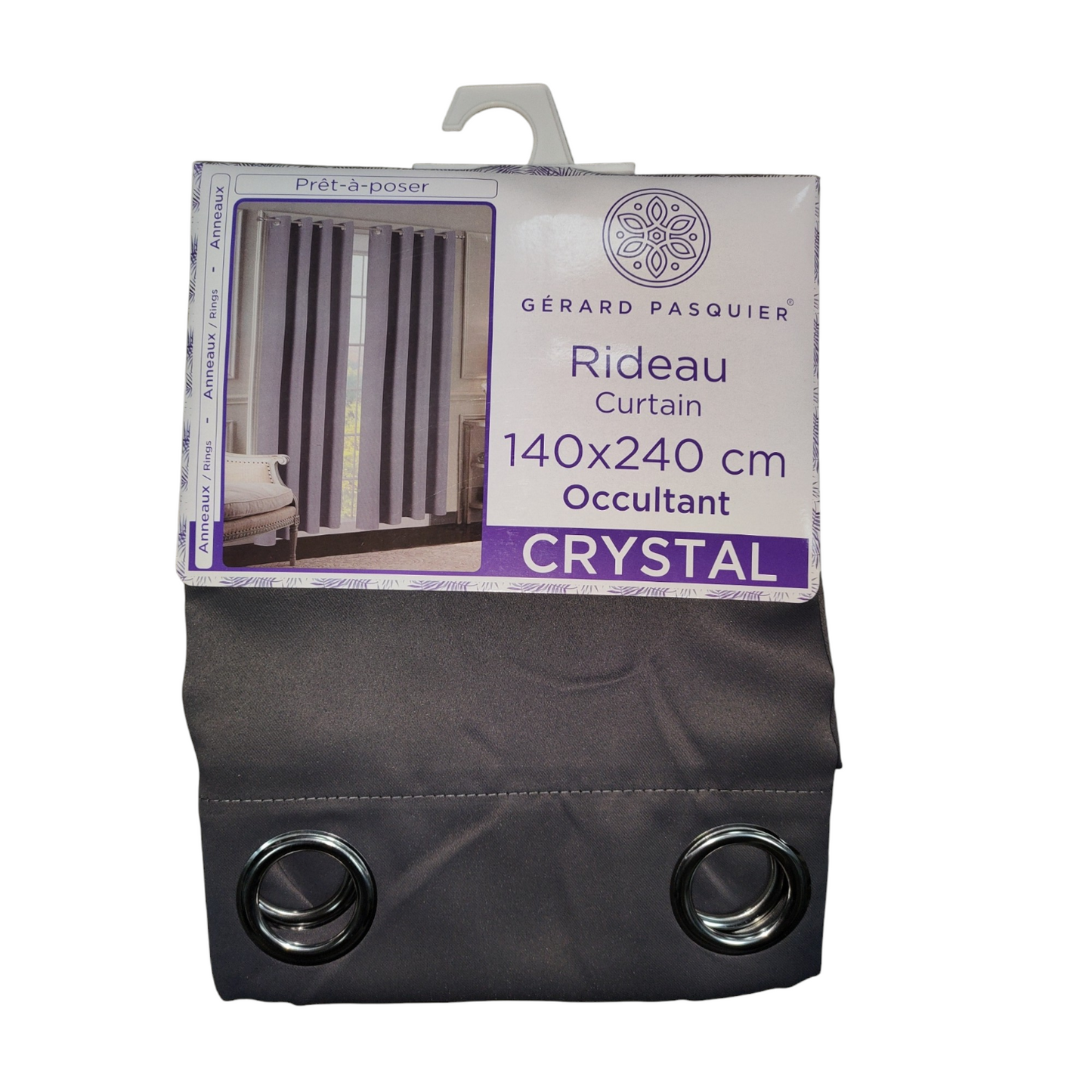 CORTINA MODELO CRYSTAL 140 X 240 CM - COLOR GRIS