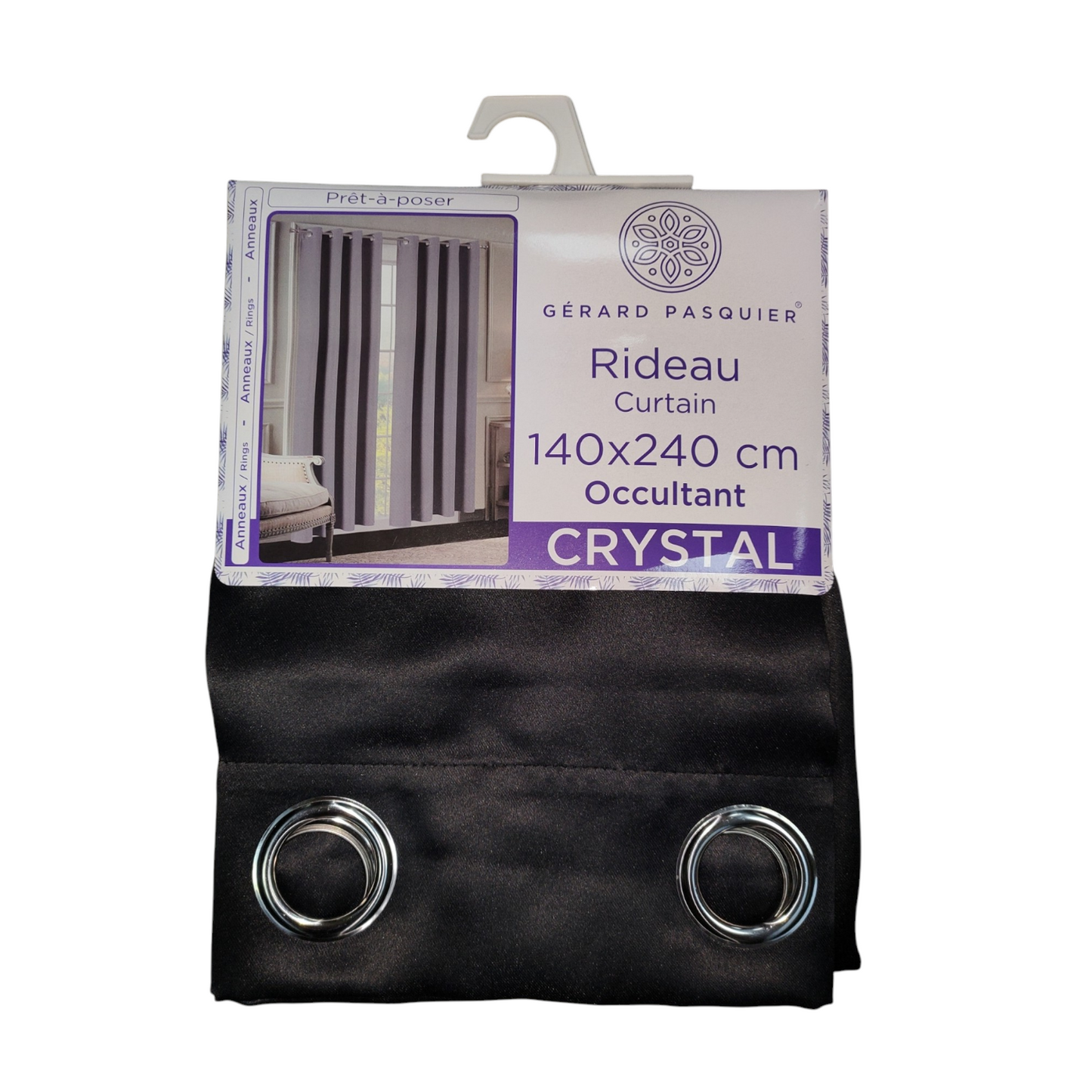 CORTINA MODELO CRYSTAL 140 X 240 CM - COLOR NEGRO