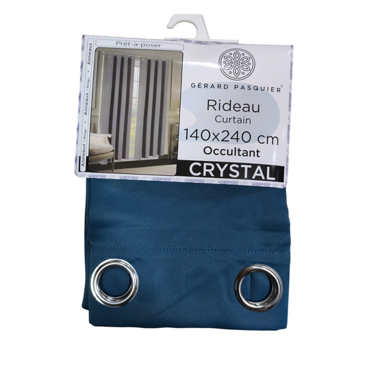 CORTINA MODELO CRYSTAL 140 X 240 CM - COLOR AZUL TURQUESA