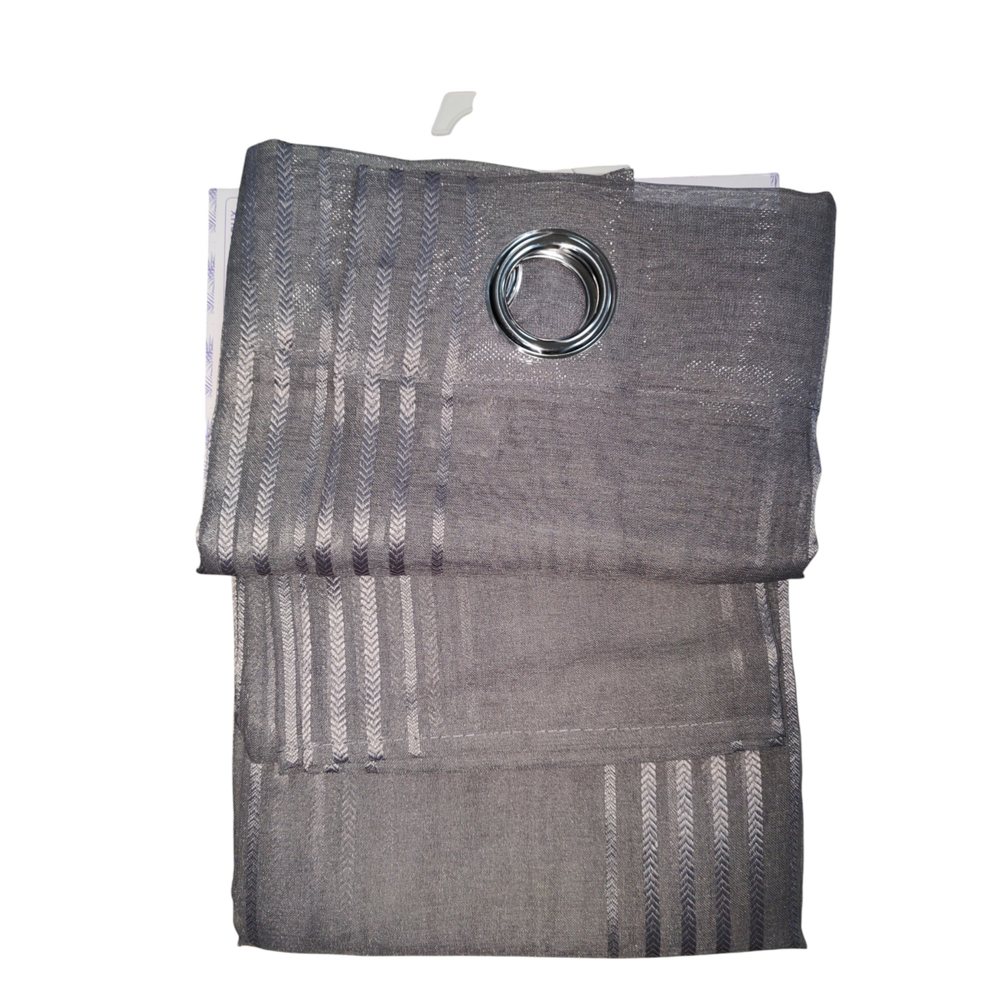 CORTINA MODELO RUFFLE TRANSLÚCIDO 140 X 240 CM - COLOR GRIS OSCURO