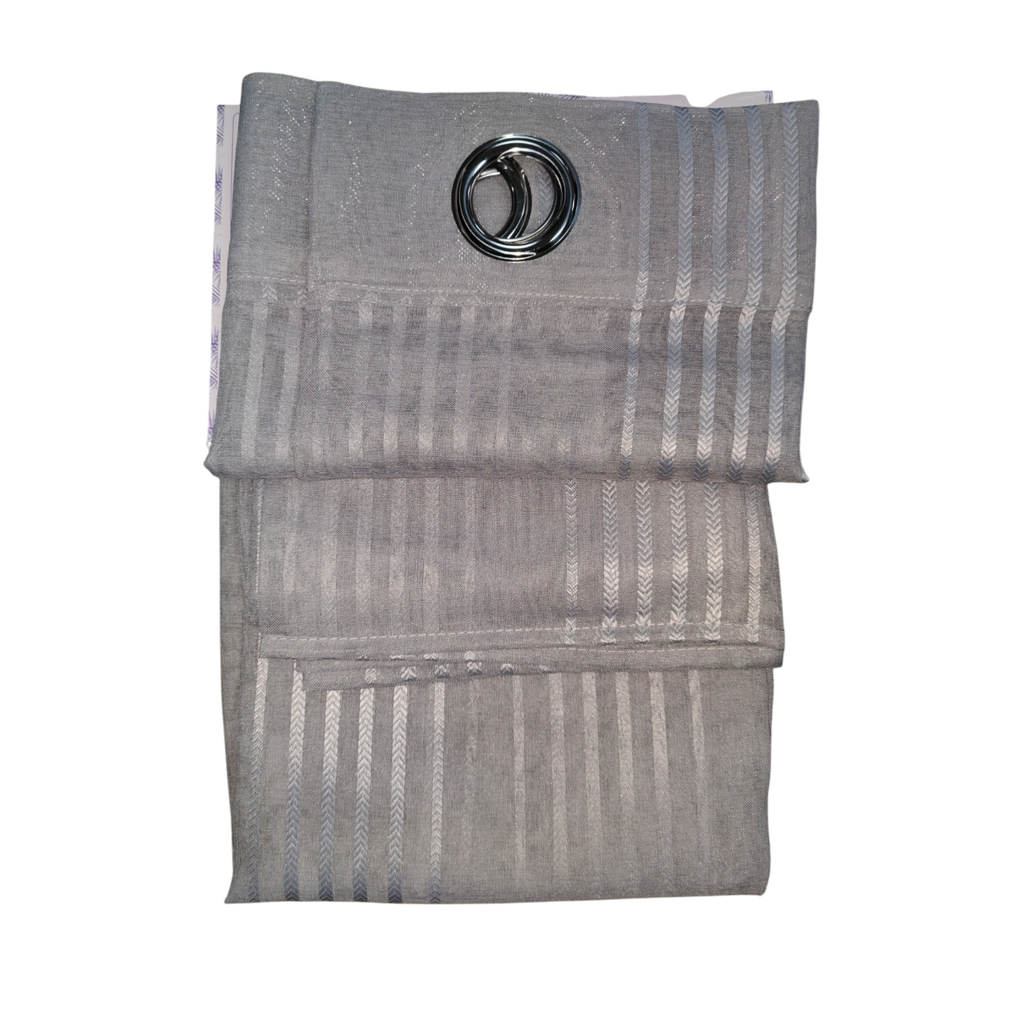 CORTINA MODELO RUFFLE TRANSLÚCIDO 140 X 240 CM - COLOR GRIS CLARO