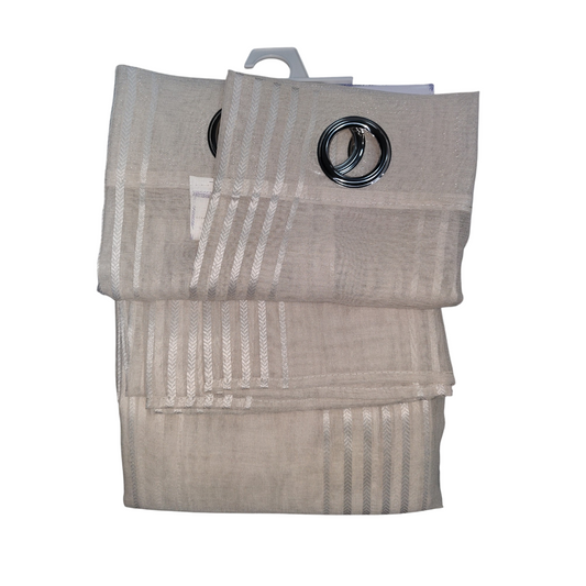 TRANSLUCENT RUFFLE MODEL CURTAIN 140 X 240 CM - CREAM COLOR