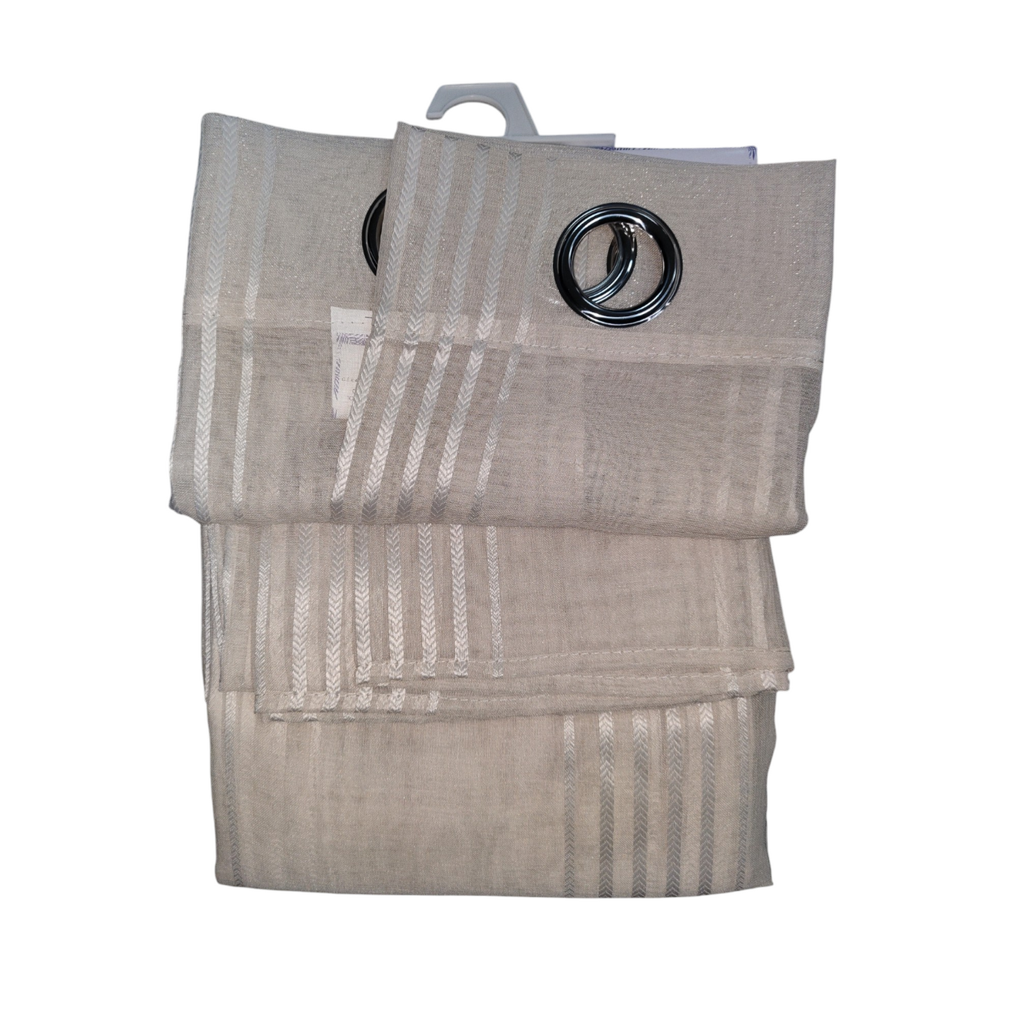 CORTINA MODELO RUFFLE TRANSLÚCIDO 140 X 240 CM - COLOR CREMA