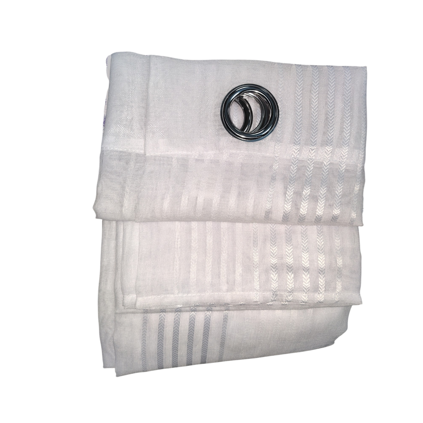 CORTINA MODELO RUFFLE TRANSLÚCIDO 140 X 240 CM - COLOR BLANCO