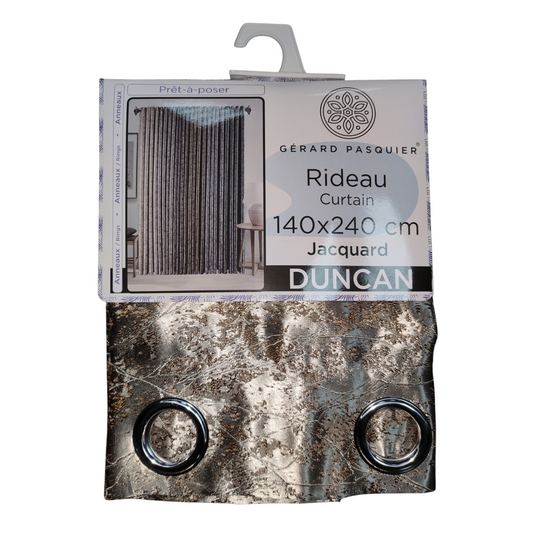 DUNCAN CURTAIN MODEL 140 X 240 CM - PLATINUM BROWN COLOR