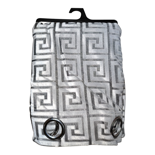 TRANSLUCENT VERSACE MODEL CURTAIN 140 X 260 CM - GRAY COLOR