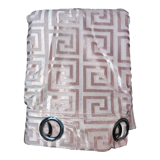 TRANSLUCENT VERSACE MODEL CURTAIN 140 X 260 CM - PINK COLOR