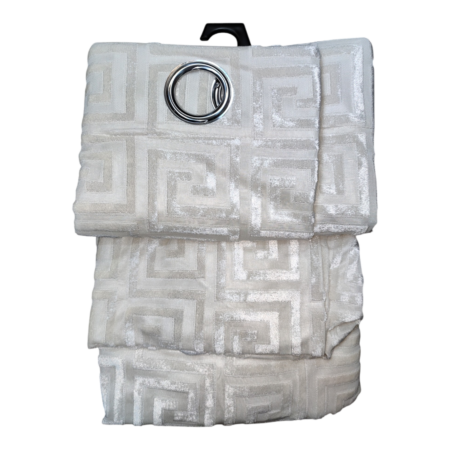 CORTINA MODELO VERSACE TRANSLÚCIDO 140 X 260 CM - COLOR CREMA