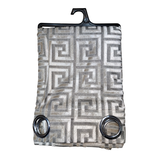TRANSLUCENT VERSACE MODEL CURTAIN 140 X 260 CM - BEIGE COLOR
