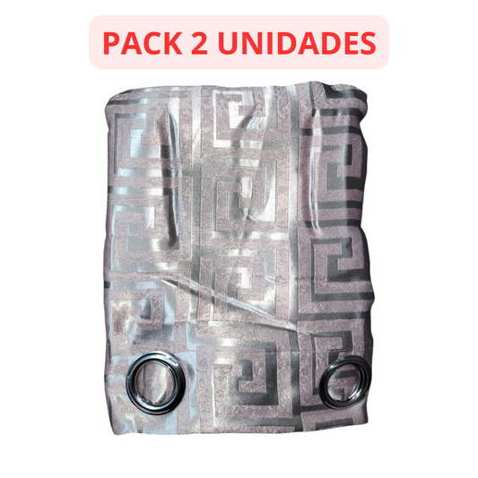 CORTINA MODELO VERSACE OPACA 140 X 260 CM - COLOR ROSA