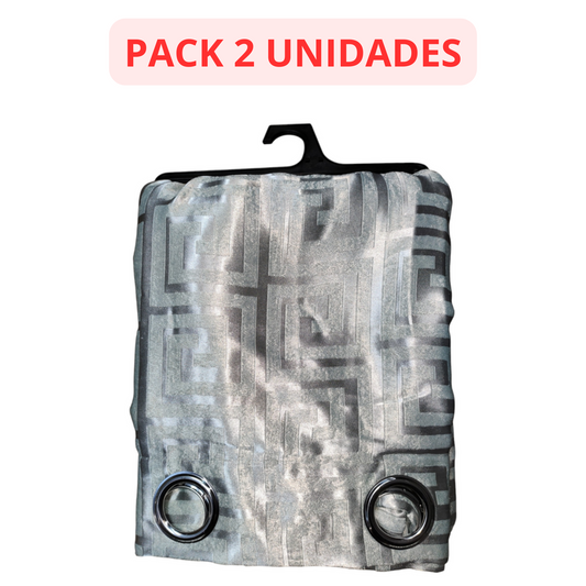 CORTINA MODELO VERSACE OPACA 140 X 260 CM - COLOR VERDE