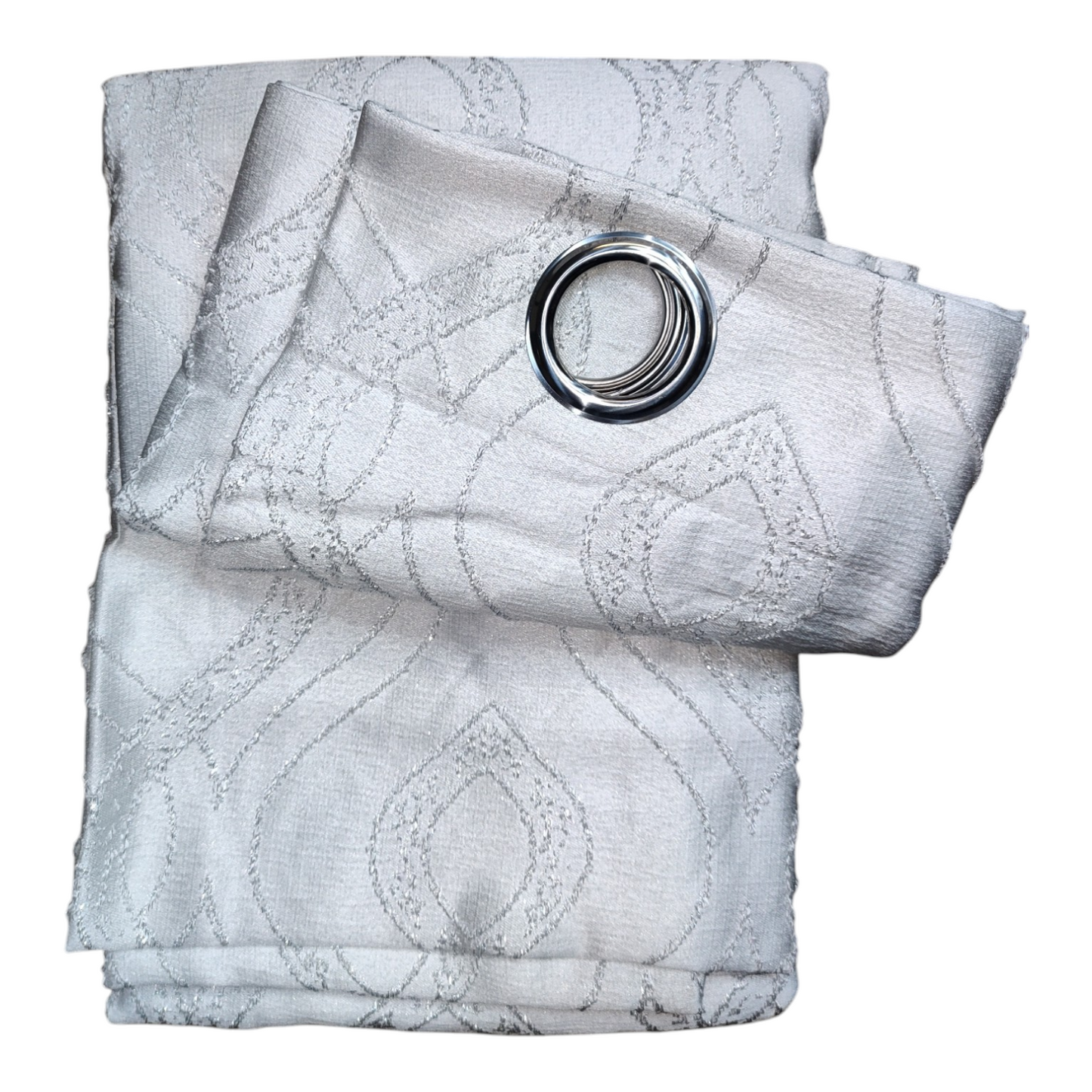 Cortinas Opacas de Poliéster Modelo Ondulado 140x260cm - 1 Pieza, Elegantes y Modernas - Color Blanco