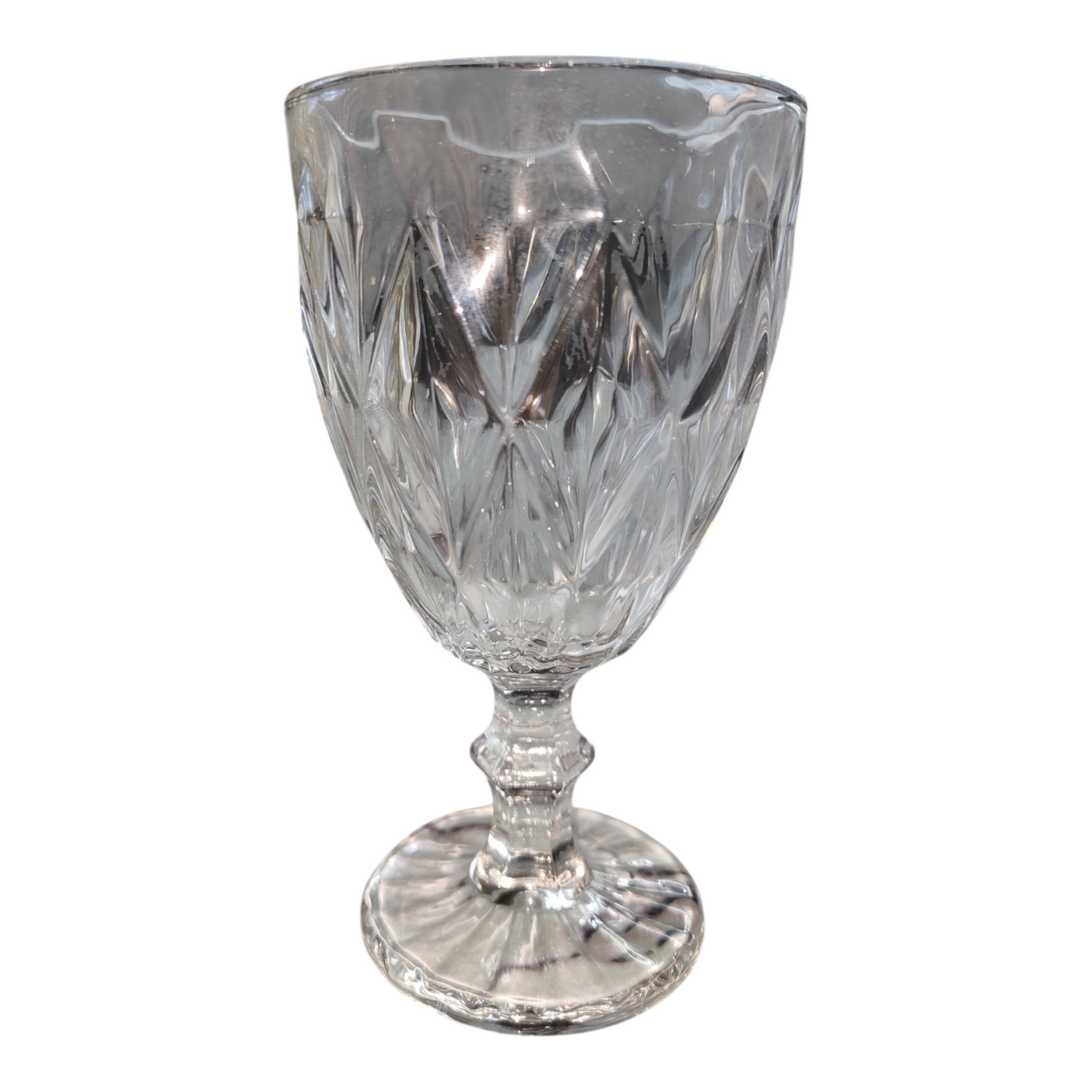 Set de 6 Copas de Vidrio con Diseño Tallado – 330 ml