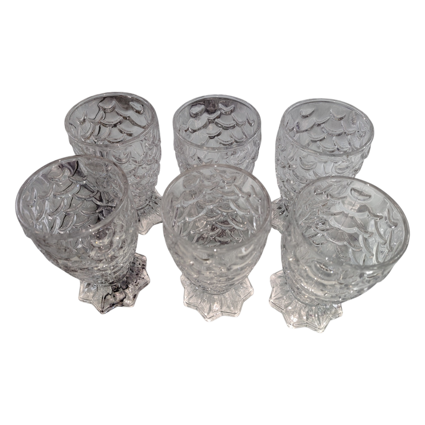 Set de Cristalería – Jarra y 6 Vasos de Cristal Texturizado (7 Piezas)