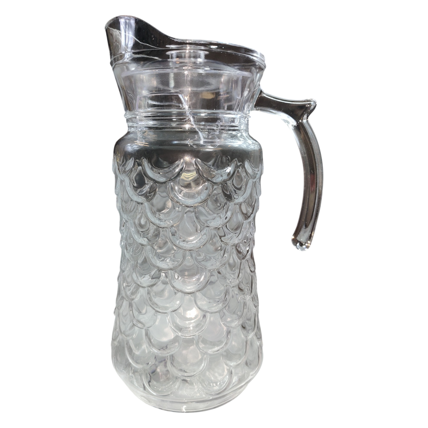 Set de Cristalería – Jarra y 6 Vasos de Cristal Texturizado (7 Piezas)