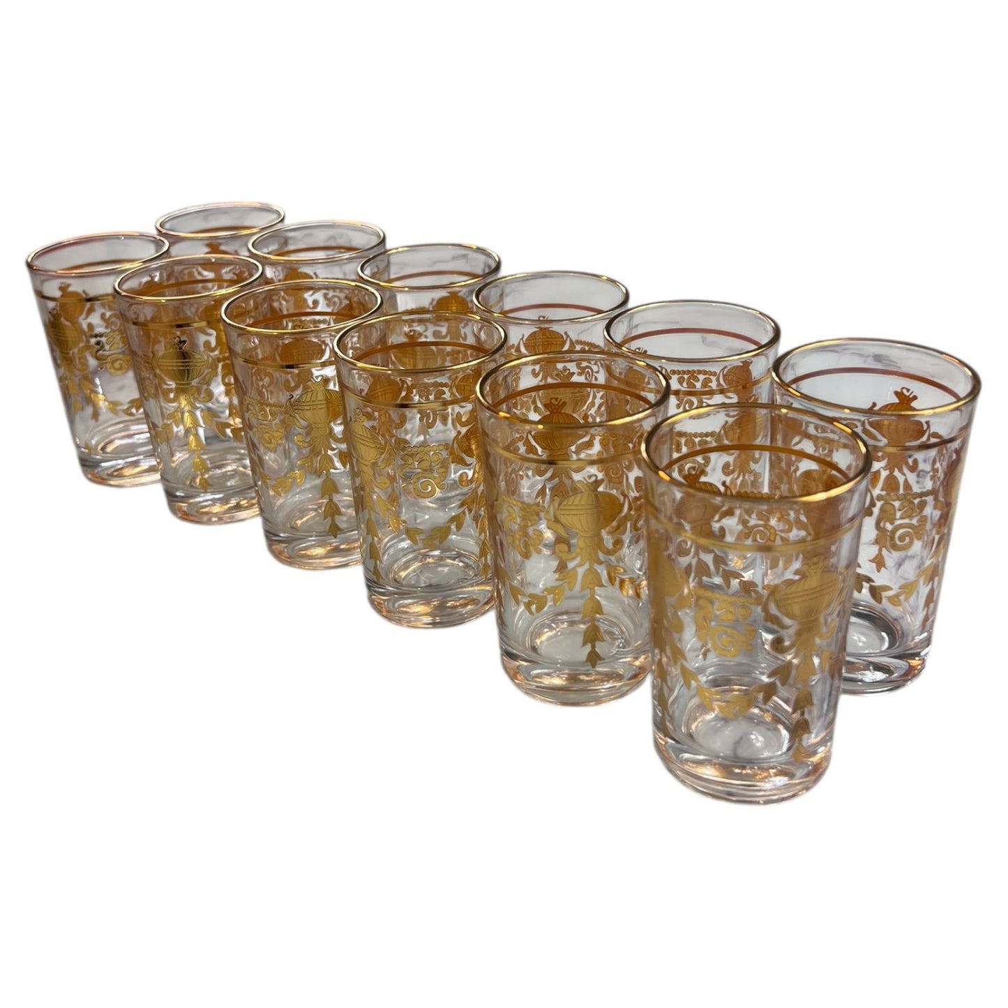Set de 12 Vasos de Té – Modelo "estilo clásico"