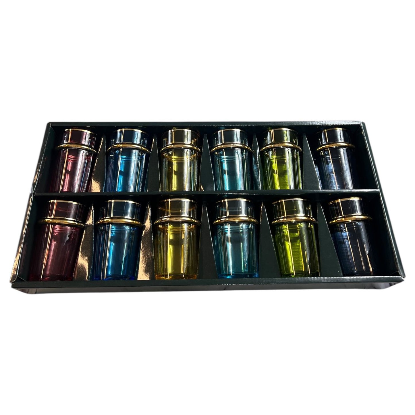 Conjunto de 12 copos de chá – cores sortidas
