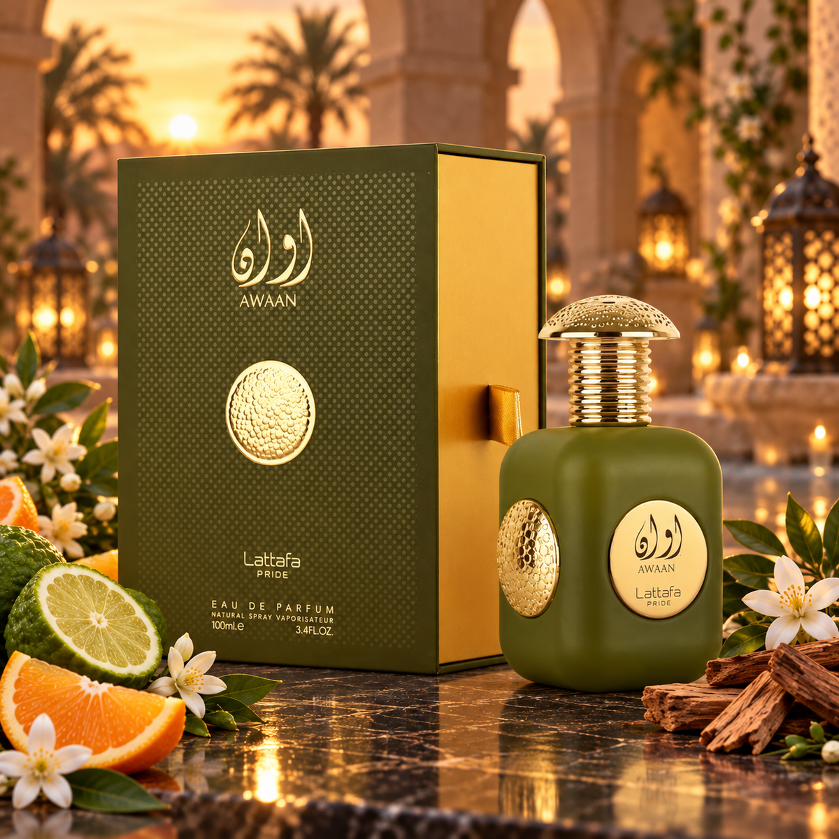 Awaan de Lattafa Pride · Eau de Parfum 100 ml de Lattafa Pride — frasco de perfume