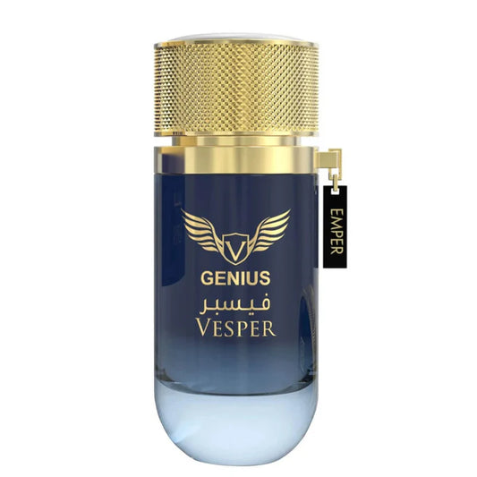Vesper Genius – Emper (100 ml EDP) · Perfume Árabe Masculino Estilo Bleu de Chanel con Toques Frescos y Amaderados
