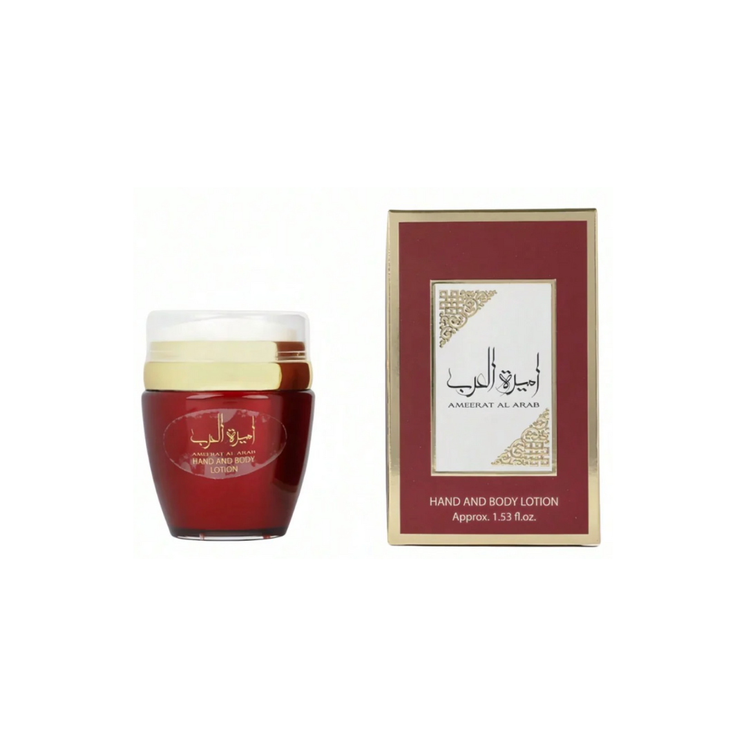 🌸 Loción para Manos y Cuerpo Ameerat Al Arab 45 ml – Hidratación con Elegancia Árabe