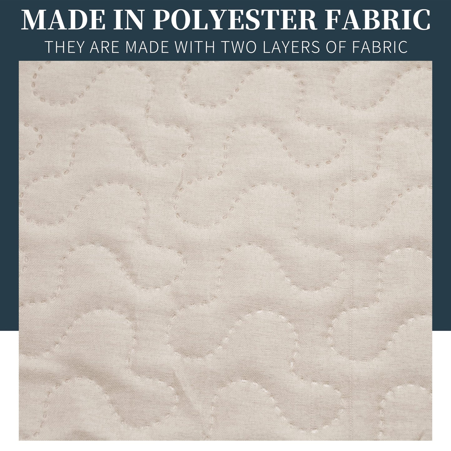 Colcha Boutis para Primavera y Verano Bicolor Reversible Liso - COLOR BEIGE