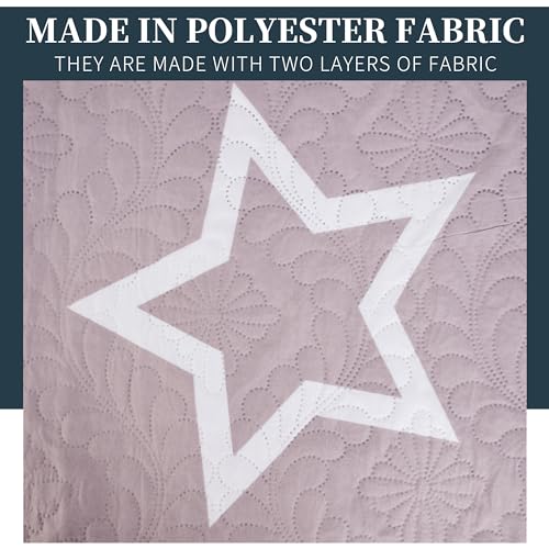 Colcha Boutis para Primavera y Verano Bicolor Reversible Liso - MODELO ESTRELLAS