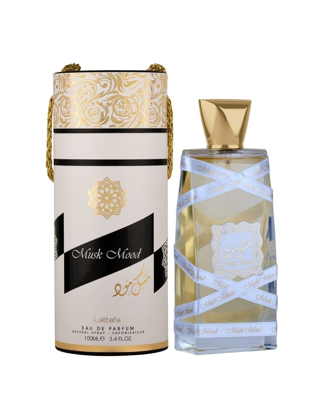 🌿 Compre Musk Mood da Lattafa - Perfume unissex de luxo com almíscar branco e notas florais