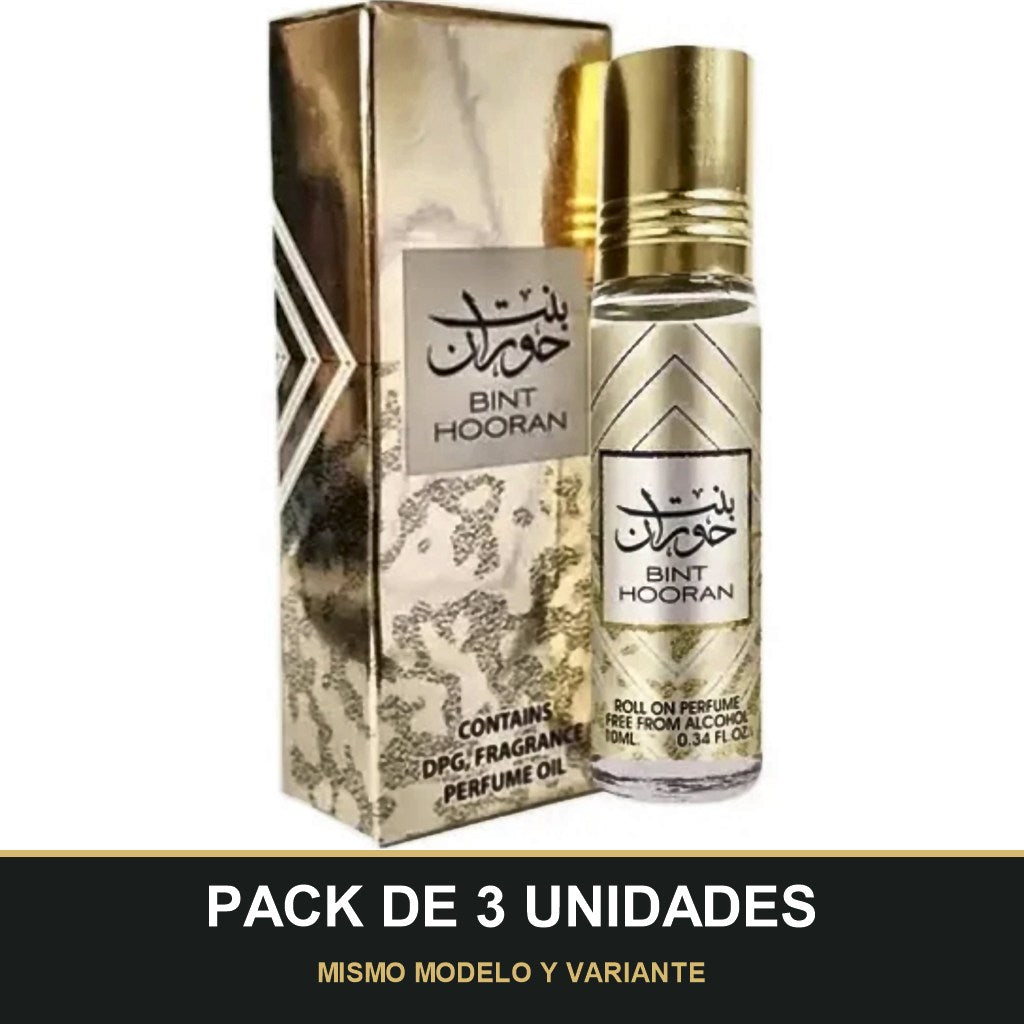 PACK DE 3 UNIDADES — Aceite de perfume Bint Hooran Roll-on de Ard Al Zaafaran · 10 ml. MISMO MODELO Y VARIANTE