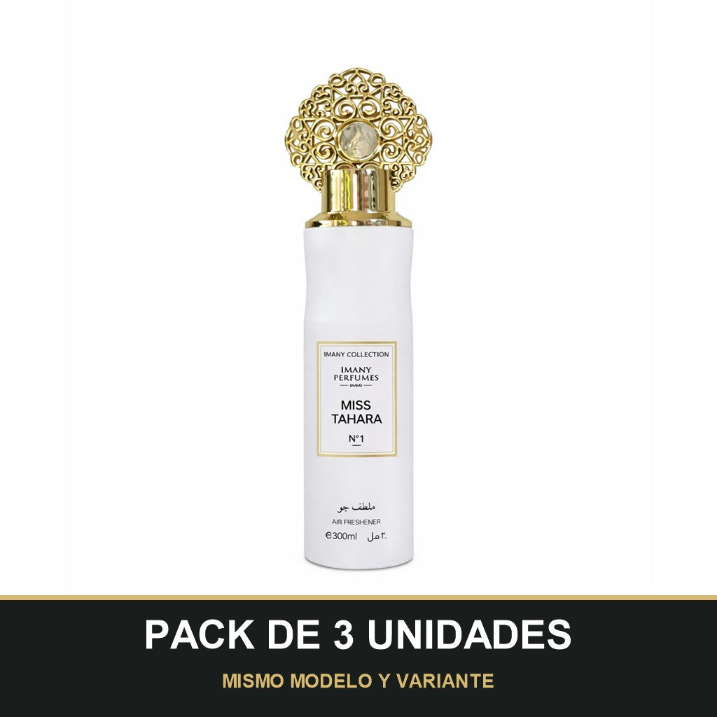PACK DE 3 UNIDADES — Ambientador Miss Tahara de Imany · 300 ml. MISMO MODELO Y VARIANTE