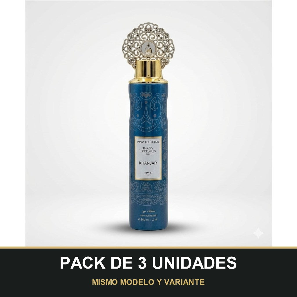 PACK DE 3 UNIDADES — Ambientador Khanjar de Imany · 300 ml. MISMO MODELO Y VARIANTE
