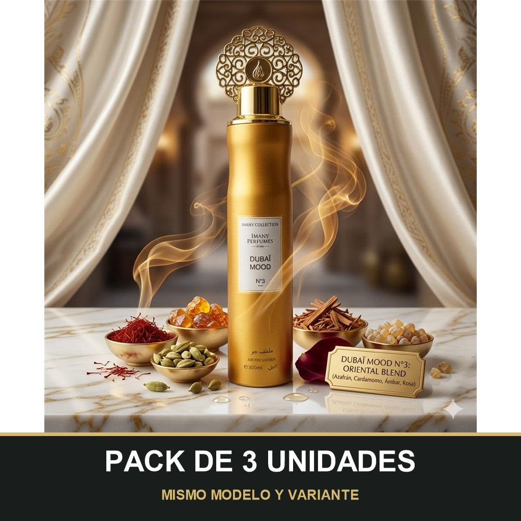 PACK DE 3 UNIDADES — Ambientador Dubai Mood Nº3 de Imany · 300 ml. MISMO MODELO Y VARIANTE